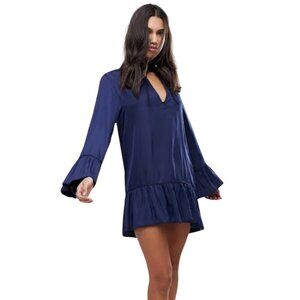 Women's Dress, Navy Long Sleeve Mini Dress, One Teaspoon Size S